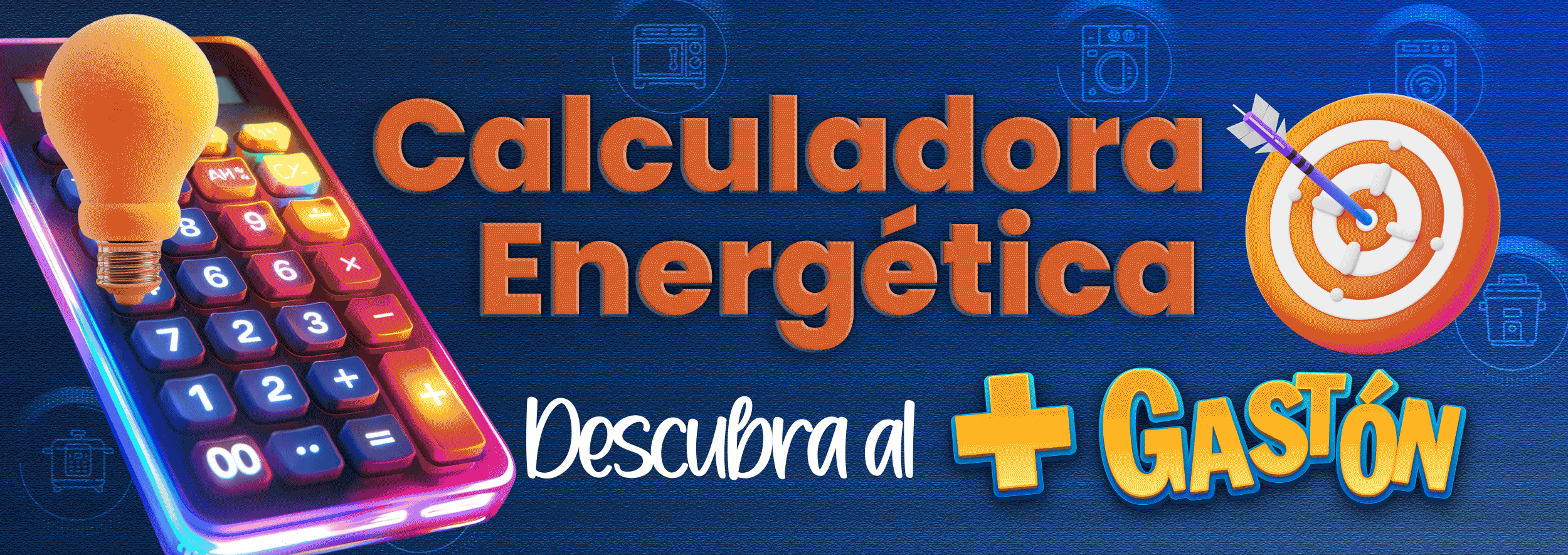 Imagen con el texto: Calculadora Energética.  A un lado se muestra una calculadora y unos apuntes.