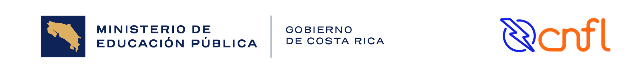 Logos Ministerio de Educación Pública y Compañía Nacional de Fuerza y Luz
