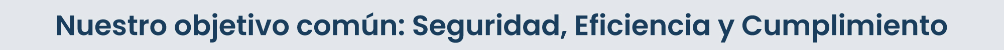 Nuestro objetivo común: Seguridad, Eficiencia y Cumplimiento