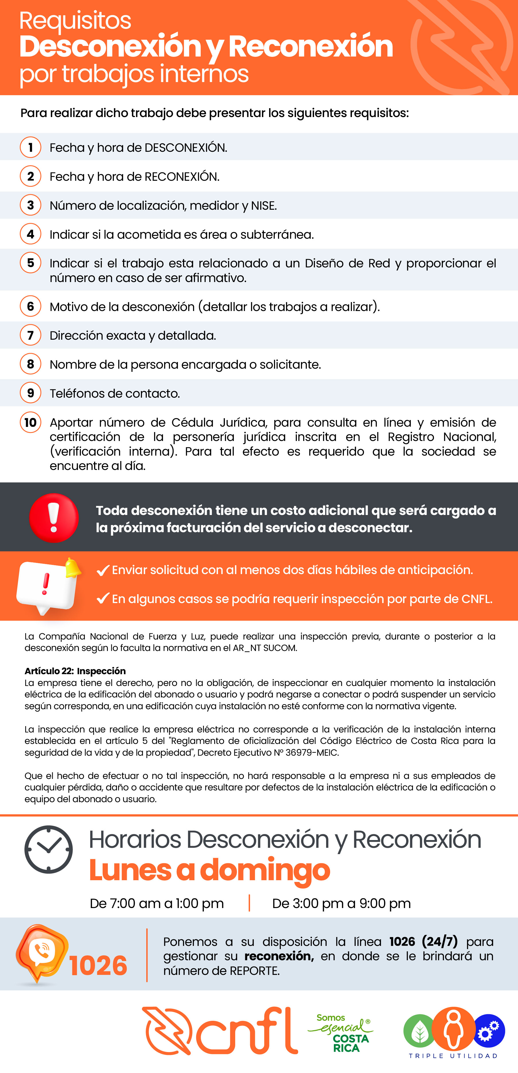 Requisitos Solicitud Desconexión y Reconexión por Trabajos Internos en Media Tensión (industrial y comercial) Requisitos Solicitud Desconexión y Reconexión por Trabajos Internos en Media Tensión (industrial y comercial)