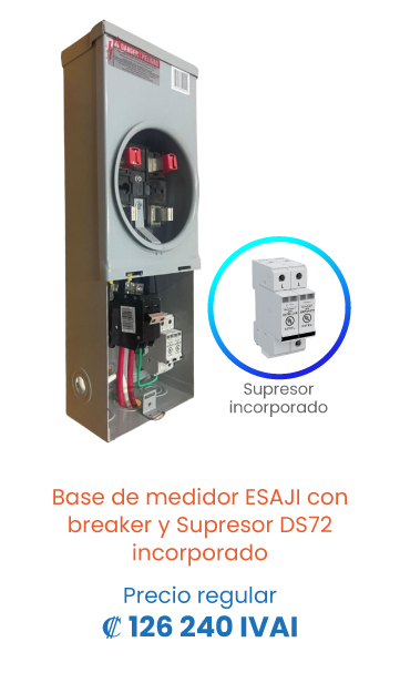 Base de medidor con breaker incorporado
