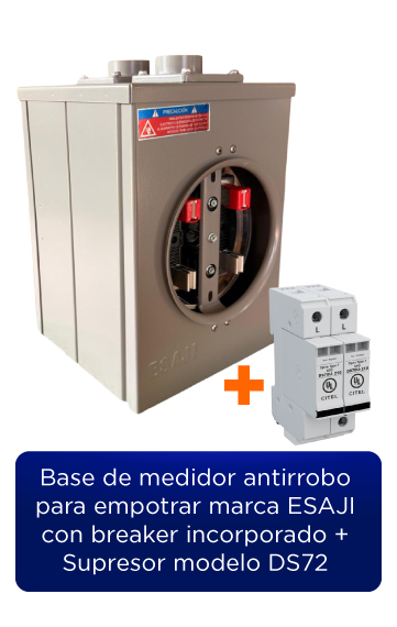 Base de medidor Antirrobo para empotrar marca ESAJI