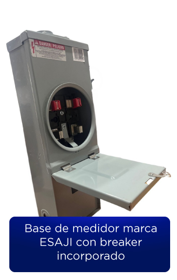 Imagen de Base de medidor marca ESAJI con breaker