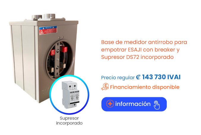 Base de medidor Antirrobo para empotrar marca ESAJI