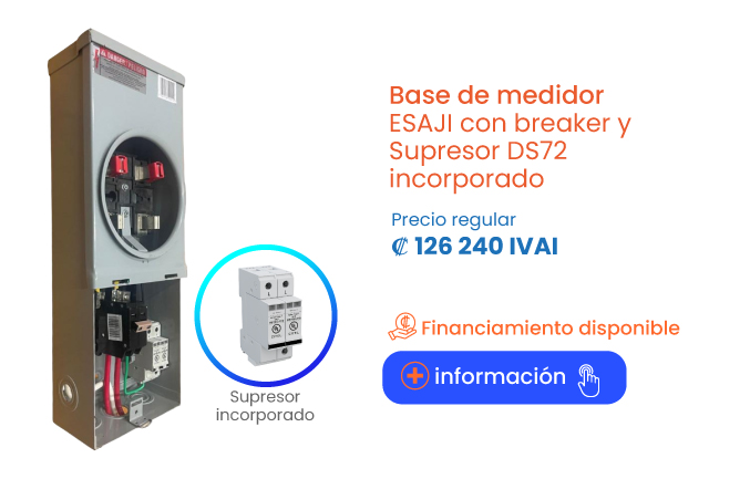 Base de medidor con breaker incorporado