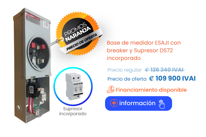 Base de medidor con breaker incorporado