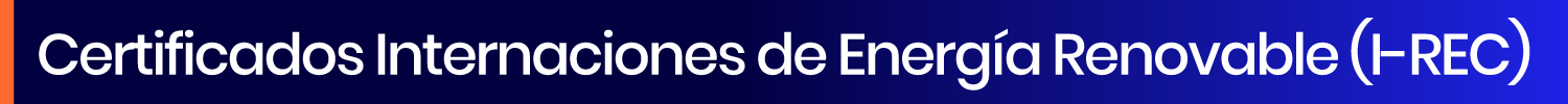 CERTIFICADOS I-REC