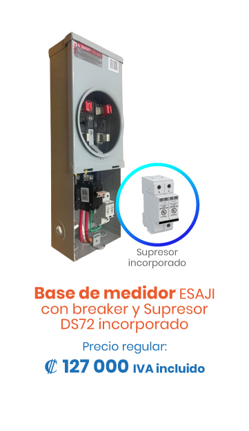 Base de medidor con breaker incorporado