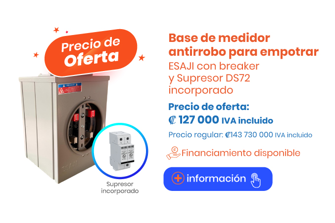 Base de medidor Antirrobo para empotrar marca ESAJI