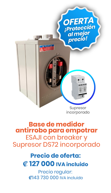 Base de medidor Antirrobo para empotrar marca ESAJI