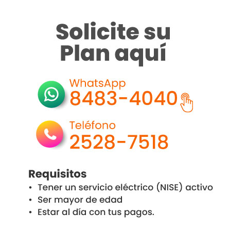 Solicite se plan Clic Aquí