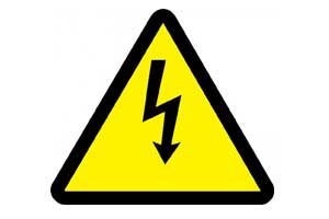 Ilustración de símbolo de peligro eléctrico