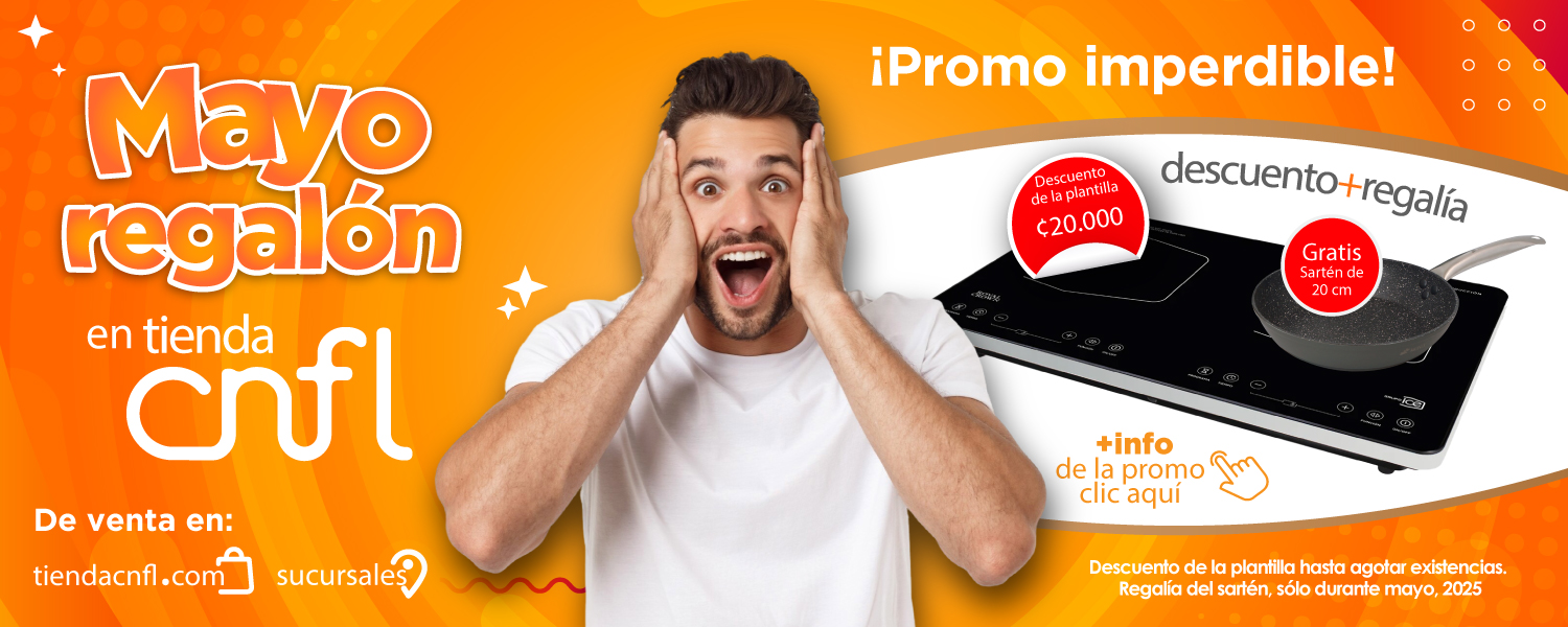 Mayo Regalón, Promoción imperdible, en la imagen una persona sorprendida, con la manos en sus mejillas